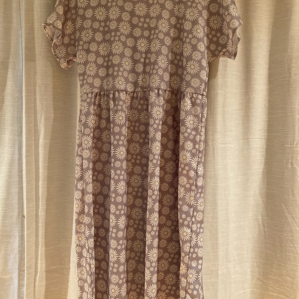 Light Gray Floral Dress